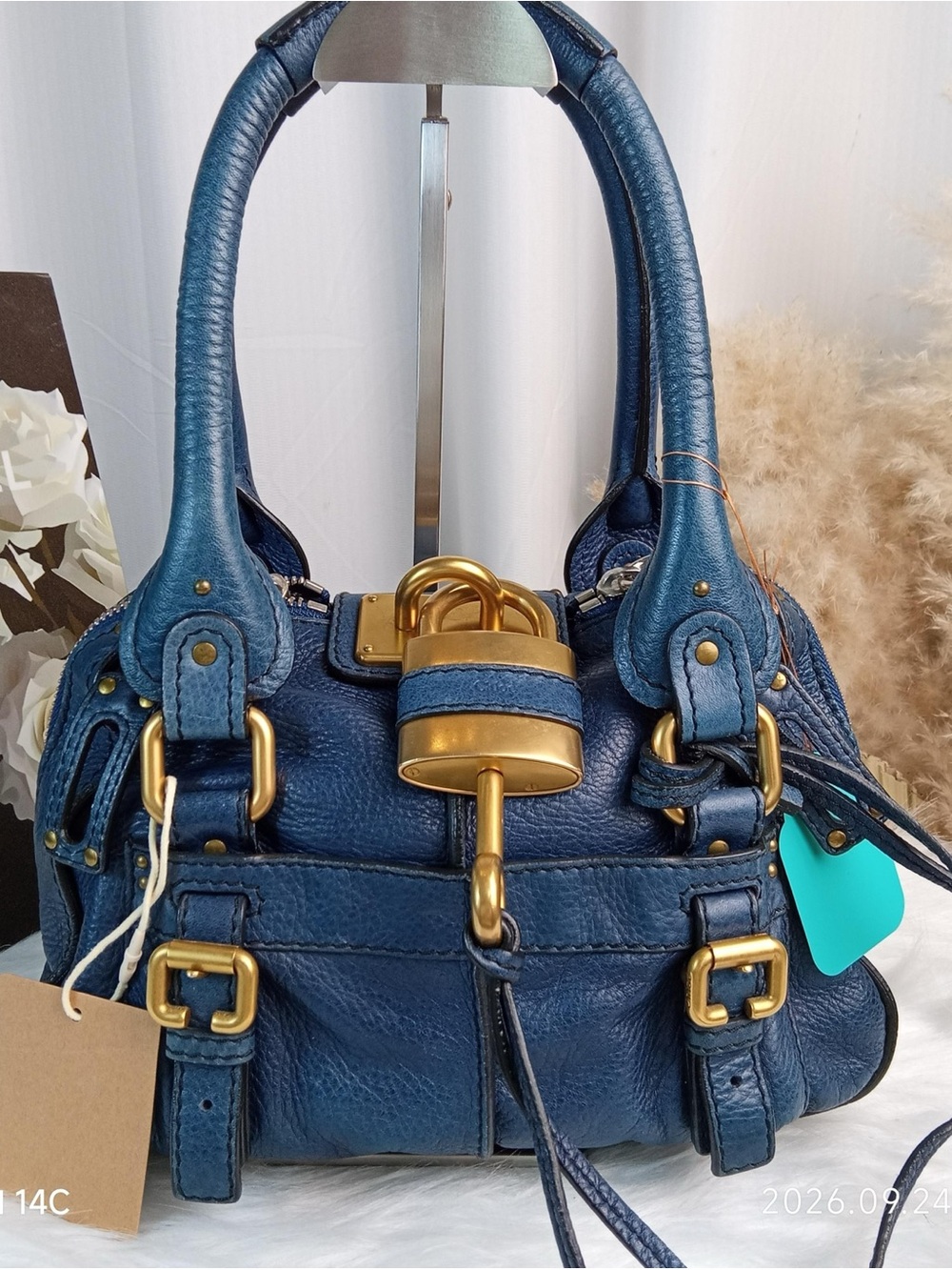 Chloé Paddington Small Leather Bag – Blue